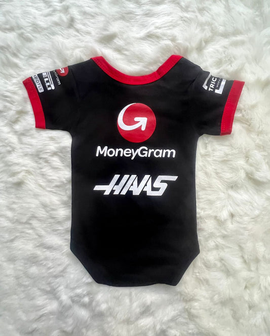 New Limited Edition F1 Haas Racing onesie season 2023/2024 jersey 100% cotton | F1 Baby gift
