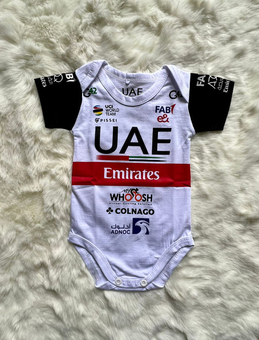 New Limited Edition UAE Team Emirates cycling team baby onesie season 2023/2024 | FAB
