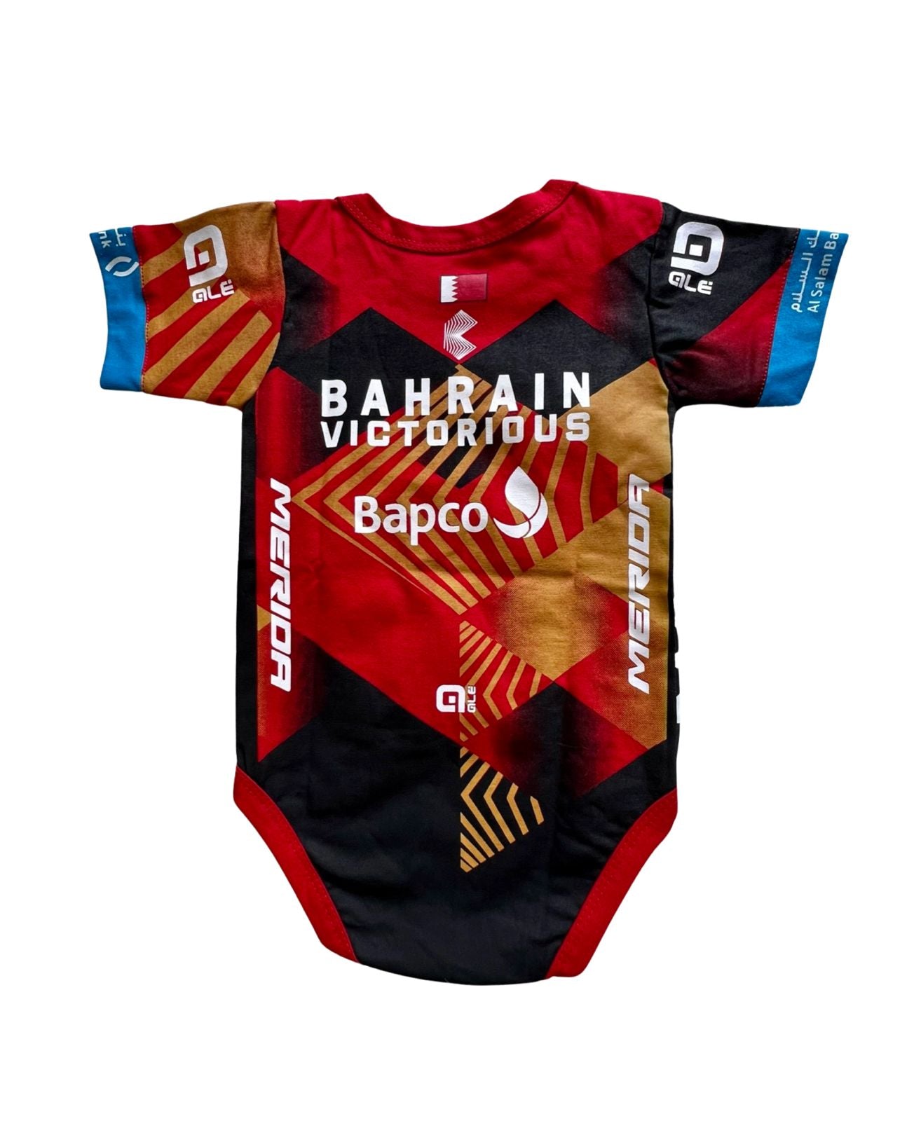 New Limited Edition Bahrain Team Victorious cycling team baby onesie season 2023/2024