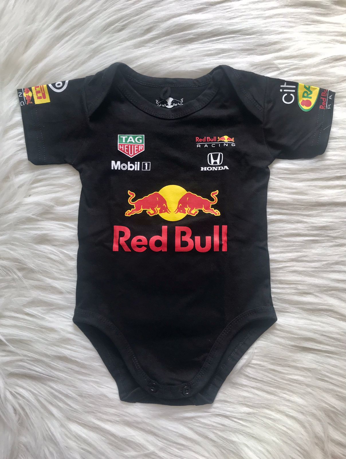 red bull baby romper